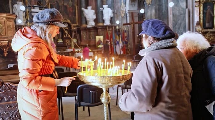 Cena de "O Peregrino" no episódio gravado na Ucrânia